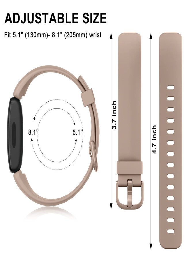 اي كي سوار AK متوافق مع سوار Fitbit Inspire 2 للرجال والنساء، أساور رياضية بديلة قابلة للتعديل لسوار Fitbit Inspire 2 / Ace 3 (لون شاي الحليب) - Image 3